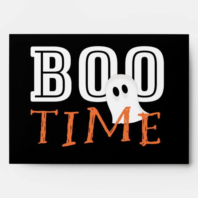 BOO TIME Halloween Party Invitation Envelope (Front)