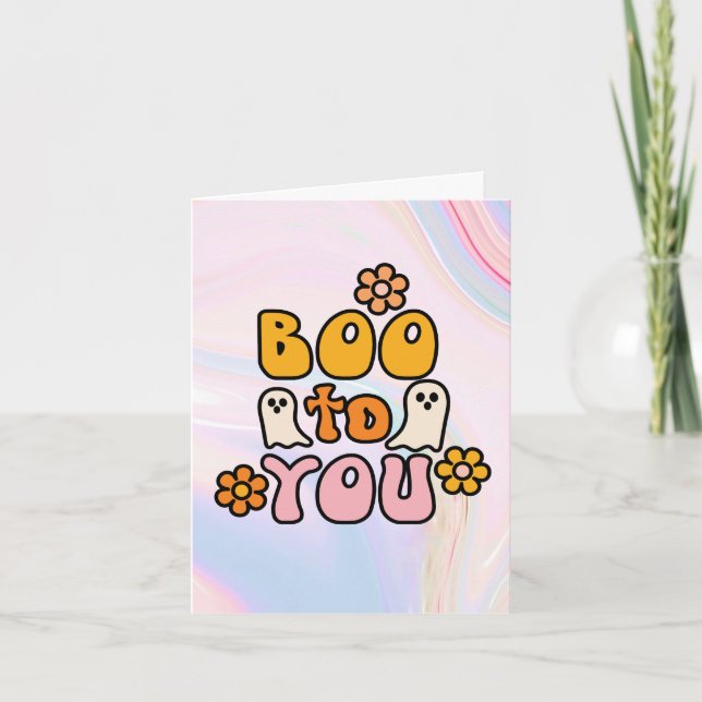 Boo to You Cute Halloween Card (Front)