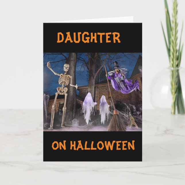 "BOO TO YOU" **DAUGHTER** HAPPY HALLOWEEN  CARD (Front)