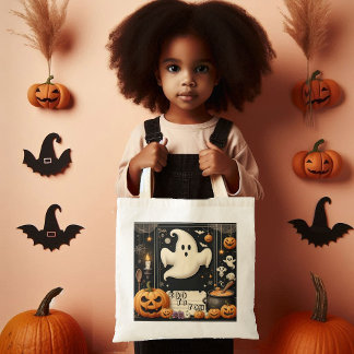 Boo to You Fall Pumpkin Jack Crew Spooky Halloween Tote Bag