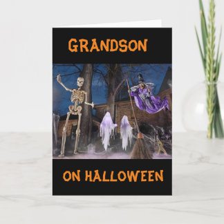 "BOO TO YOU" **GRANDSON** HAPPY HALLOWEEN CARD
