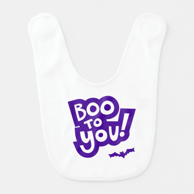 Boo to You Halloween Bib (Front)