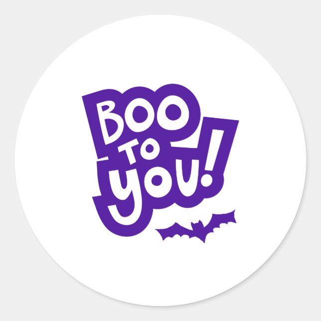 Boo to You Halloween Stickers (Front)