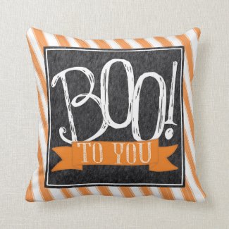 Boo to You Halloween Throw Pillow