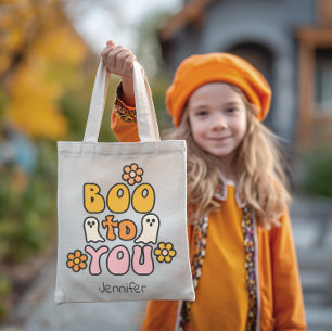 Boo to You Personalized Halloween Tote Bag