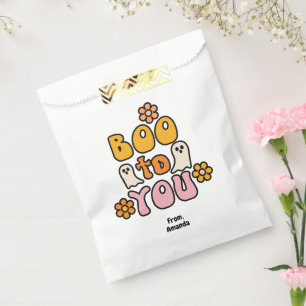 Boo to You Retro Halloween Favor Bag