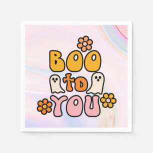 Boo to You Retro Halloween Napkins