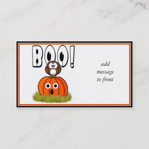 Customizable BOO to You, Too! Business Card Template