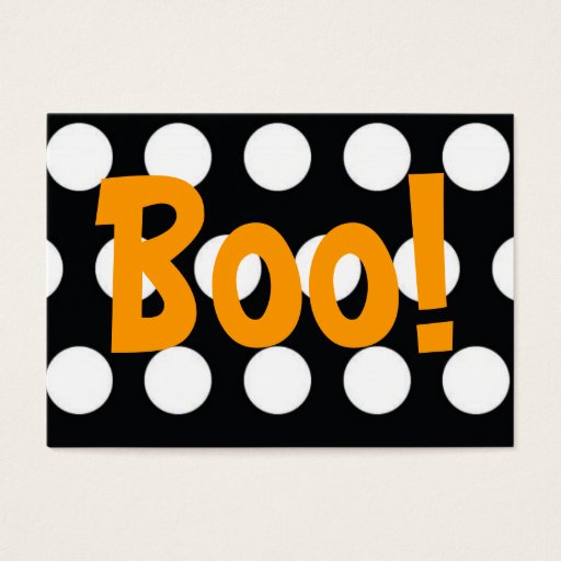 Customizable Boo! Treat Bag Tag Business Card Templates