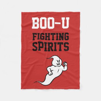 Boo-u Fighting Spirits Fleece Blanket by UW_Baraboo_Sauk at Zazzle