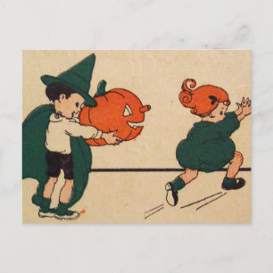 Boo! (Vintage Halloween Card) Postcard