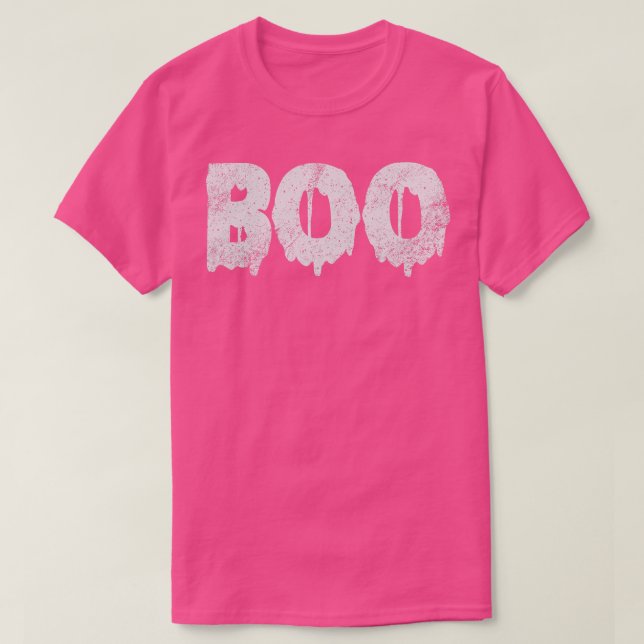 Boo Vintage Halloween Horror Typography T-Shirt (Design Front)