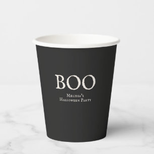 Boo Vintage Halloween Party Paper Cups