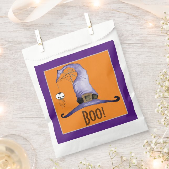 Boo! Whimsical Witches' Hat  Favor Bag (Clipped)