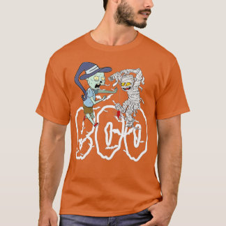 Boo With zombie Witch Hat, Spiders and Bats For Ha T-Shirt
