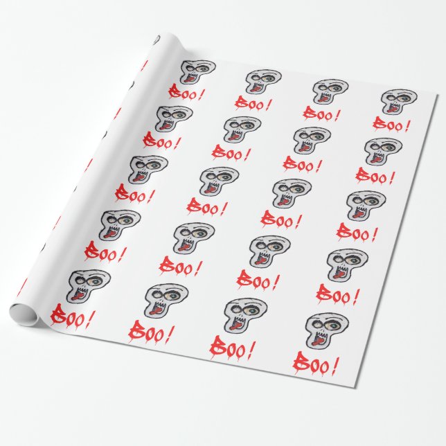 Boo! Wrapping Paper (Unrolled)