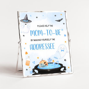 Boo-y Halloween Baby Shower Envelope Station Poster