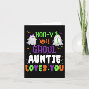 Boo-y Or Ghoul Auntie Loves You By Halloween Men W Card