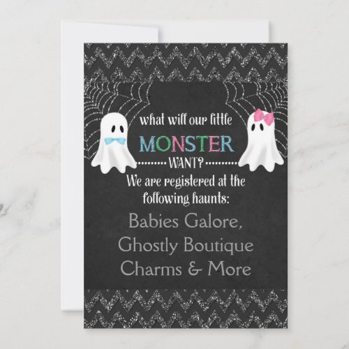 Boo_y or Ghoul Halloween Gender Reveal Invite