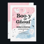 Boo-y or Ghoul Halloween Ghost Gender Reveal Party Invitation<br><div class="desc">Boo-y or Ghoul Halloween Ghost Gender Reveal Party Invitation
All designs are © PIXEL PERFECTION PARTY LTD</div>