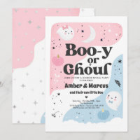 Boo-y or Ghoul Halloween Ghost Gender Reveal Party
