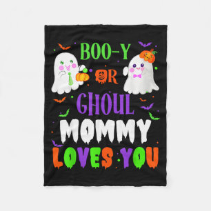Boo-y Or Ghoul Mommy Loves You Boo Halloween Baby Fleece Blanket