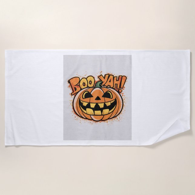Boo-Yah! Beach Towel (Front)