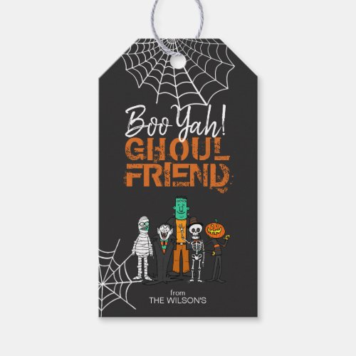 Boo Yah Ghoul Friend Halloween Monsters ID684 Gift Tags