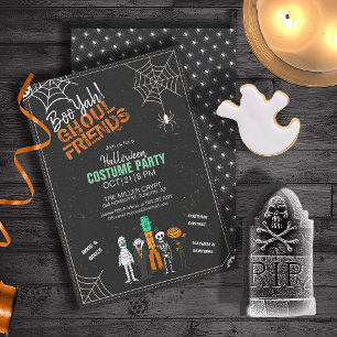 Boo Yah Ghoul Friends Halloween Monsters ID684 Invitation