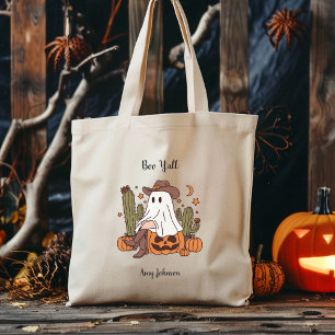 Boo Y'all Custom Halloween Western Tote Bag