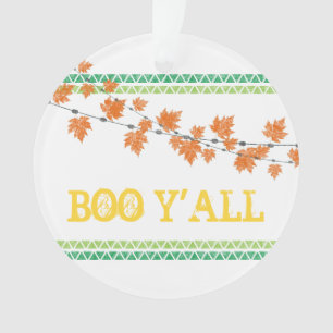 BOO Y'ALL Fall Fest Year Colorful Fun Halloween Ornament
