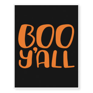 Boo Ya'll - Funny Ghost Costume, Halloween Gift Temporary Tattoos