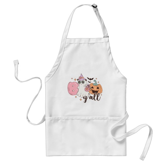 Boo Y'All Halloween Adult Apron (Front)