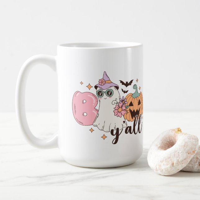 Boo Y'All Halloween Coffee Mug (With Donut)
