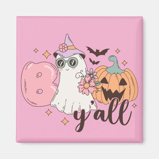 Boo Y'All Halloween Magnet (Front)