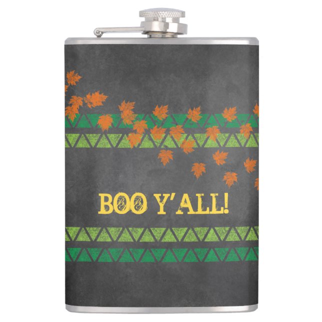 BOO Y'ALL Halloween Potion Southern Hospitality Flask (Front)
