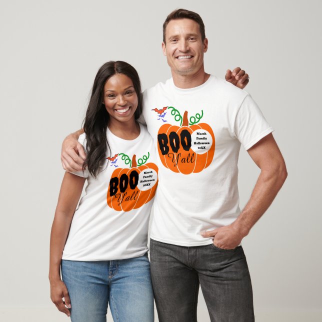 Boo Y'all Halloween Shirt - Custom Family Tee (Unisex)