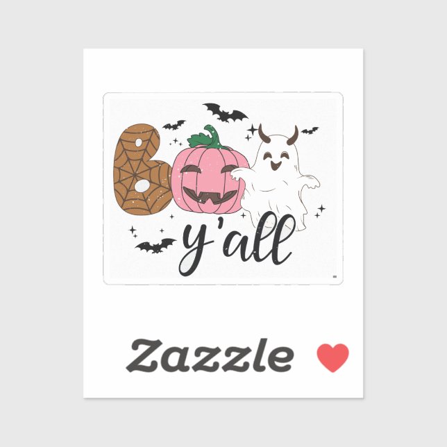 Boo Y'all Halloween Sticker (Sheet)