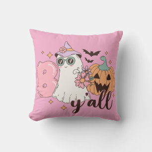 Boo Y'All Halloween Throw Pillow