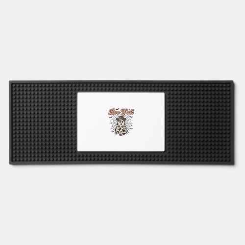 Boo Yall Western Ghost Halloween Design Bar Mat