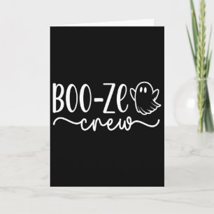 Boo-ze Crew Halloween Ghost Vacation Cruise Tee  Card