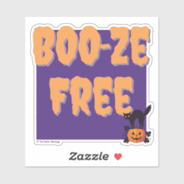 Boo‑ze Free | Halloween Sober Spook Sticker
