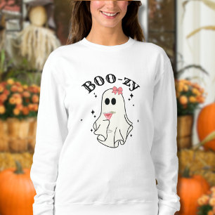 Boo-zy Cosmopolitan Cocktail Funny Ghost Halloween Sweatshirt