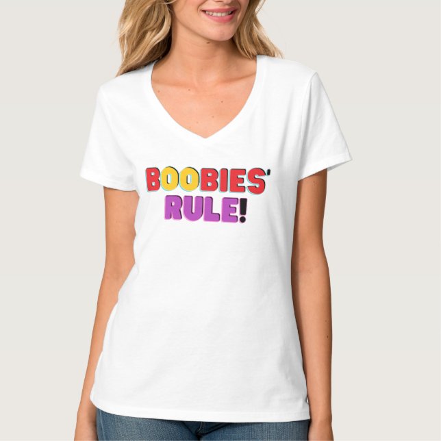 Boobies' Rule T-Shirt (Front)