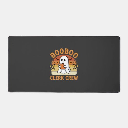 Booboo Clerk Crew Halloween Ghost Design_1 Desk Mat