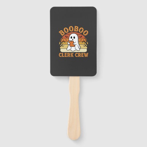 Booboo Clerk Crew Halloween Ghost Design_1 Hand Fan