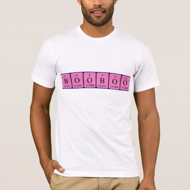 Booboo periodic table name shirt (Front)