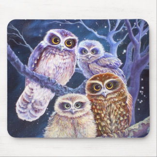 Boobook Owl Family Mouse Pad