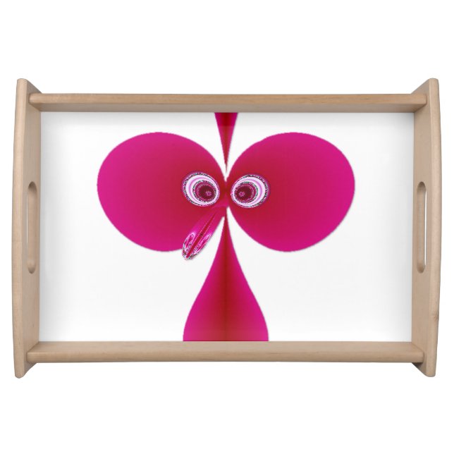 Booby Bird Pink Serving Tray (Front)