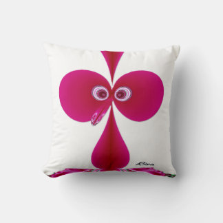Booby Bird Pink Throw Pillow